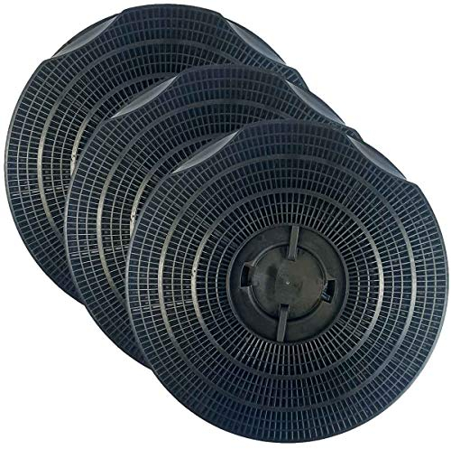 3 Filtri de cappa a Carbone Attivo Originale D030-484000008609 - CHF30 - FAC309 - Type 30-481281718529 / Trattamento Antibatterico. Anti Odore. AC40