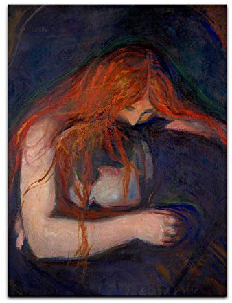 Bilderdepot24 Kunstdruck Poster - Edvard Munch Vampire - Vampir 30x40 cm ca. A3 - Alte Meister Bild ohne Rahmen