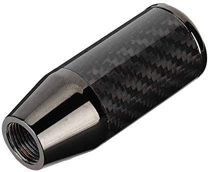 Pomo de la palanca de cambio universal de fibra de carbono de aleación de aluminio - Car Auto Manual Gear Shift Stick Knob Head Shifter