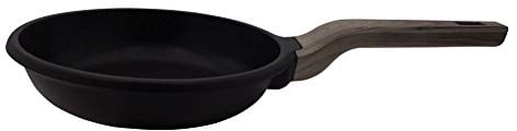 Steuber Premium Klassikpfanne mit Griff in moderner Holzoptik, für alle Herdarten, optimale Wärmeleitung, PFOA-frei, sehr robuste Oberfläche, Durchmesser: 24 cm, 10-055083