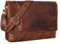 STILORD 'Davis' Messenger Bag Leder 13 Zoll Laptop Tasche Vintage Umhängetasche Schultertasche für Uni Büro Büchertasche Messengertasche Echtleder Damen und Herren, Farbe:florida - braun
