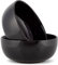 Elanze Designs Bistro glänzende Keramik-Servierschalen, 21,6 cm, 2 Stück, perfekt für mehrere tägliche Anwendungen: Nudeln, Salat, Ramen, Suppe, Popcorn, Nudeln, Müsli und Rührschüsseln, Schwarz