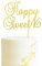 Arthsdite Happy Sweet 16 Kuchendekoration zum 16. Geburtstag, süße 16. Geburtstag, Dekoration zum 16. Geburtstag, Gold-Glitzer
