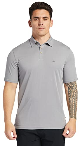 Quiksilver Wasserpoloshirt für Herren 2, leicht, schnell trocknend, mit Kragen, Sharkskin, Klein