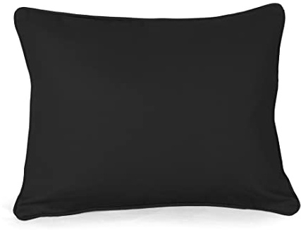 CHILIMILII Oblong/Rectangular cushion pads with cushion Covers included-100% Cotton Covers filled with rectangular Cushions/inserts for Home Sofa Bed in 12x18,12x20,14x18,14x20,16x24 (16x24, Black)