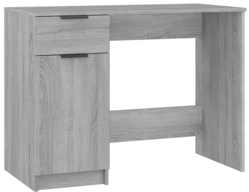 vidaXL Schreibtisch Computertisch Arbeitstisch Bürotisch PC Tisch Büro Laptoptisch Büromöbel Arbeitszimmer Grau Sonoma 100x50x75cm Holzwerkstoff