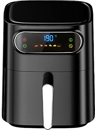 Azorex Freidora de Aire sin Aceite Digital Pantalla Táctil Cesta Antiadherente Multifunción Tiempo y Temperatura Regulable Tamaño Grande (7L-Negro)
