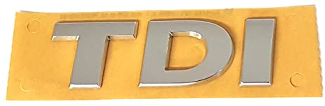 Volkswagen 5G0853675D2ZZ Schriftzug TDI Logo Aufkleber Emblem, Chrom/Silber