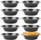 HAKZEON 10 Pack Individual Pie Dish, Non-Stick Round Coating Pie Dishes for The Oven, Quiche Baking Moulds Pie Tart Tins for Baking (12.5 x 3 x 7.8cm, Black)