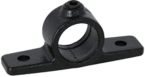 Rohrverbinder mit Flansch für Plattenmontage schwarz 3/4 (Ø 26,9 mm) AVERDE