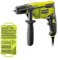 Pack RYOBI - Perceuse à percussion RPD680K - 680W - Coffret RAK127DDSD 127 accessoires de vissage perçage