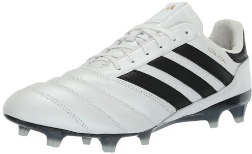 adidas Unisex-Erwachsene Copa Icon Firm Ground Sneaker, Weiß/Schwarz/Gold-Metallic, 3 Women/4 Men