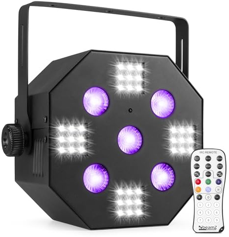BeamZ MultiAce2, 2-in-1 Lichteffekt, RGB-UV-Stroboskoplicht, Musikgesteuerte Lichtanlage, Lichtbox, Bühnenbeleuchtung, Lichtshow System, Discolicht Partylicht, DJ, Club, Events