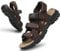 ZYLDK Sandales Homme Cuir Marche Randonnée Été Extérieur Bout Ouvert Chaussures de Sport Plage