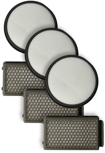 vhbw 3x HEPA-Filter, 3x Vormotor-Filter kompatibel mit Rowenta RO3955EA, RO3953EA, RO3951EA, RO3927EA, RO3969EA, RO3923EA, RO3799EA Staubsauger