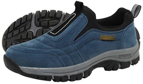 AZMAHT Basket sans Lacets Homme Chaussures Pieds sensibles Chaussures Homme sans Lacets Chaussures de Sport en Salle Homme Chaussures orthopédiques Homme Chaussures Pieds Larges,Bleu,45/275mm