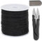 1mm Black Nylon Cord for Bracelets, QBJAYTY 100 Yards Black Nylon String Thread for Bracelets Necklaces Pendants Making, Black String Cord for Blinds, Wind Chimes, DIY Craft (1mm Black)