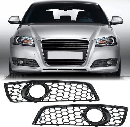 NAIRE Kühlergrill für Audi A3 8P 2009 2010 2011,Verschleißfest Front Motorhaube Kühlergrill Auto Grill Auto Front Kühlergrille