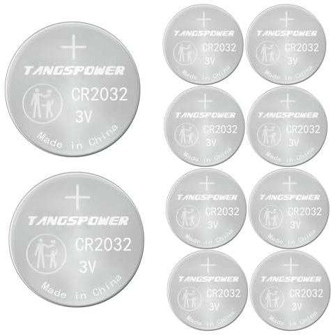 2032 CR2032 Batteries Pack of 10 CR2032 3V Lithium Coin Cell Batteries
