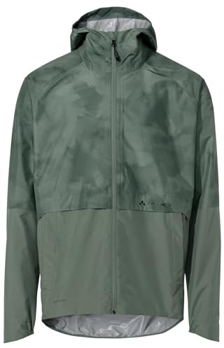 VAUDE Loamer – Mountainbikeregenjacke für Herren mit 2,5-Lagen, wasserdichte & atmungsaktive Fahrradjacke, Reflektierende Details & Fronttaschen – für MTB & Trekking - agave, M
