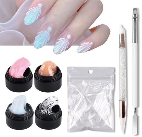 GZSYY Gel 3D Nail Art Blooming 4 Couleurs - Construction UV Builder Colle Faux Ongles