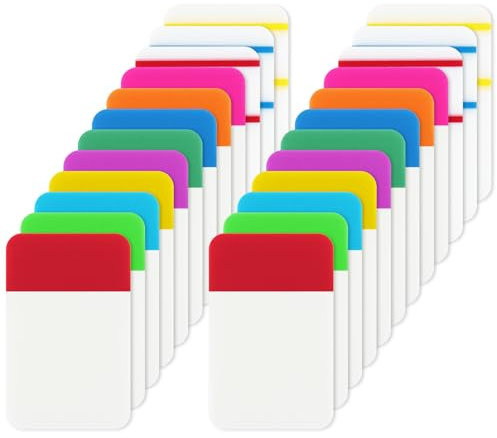 480 Stück Haftstreifen 1 Zoll Seitenmarker 12 Farben Griffregister Klebezettel für Bücher, Ordner, Papier, Dokumente