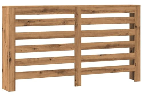 vidaXL Heizkörperverkleidung, Heizungsverkleidung Modernes Latten-Design, Heizkörperabdeckung für Wohnzimmer, Heizungsabdeckung, Artisan-Eiche 149x20x82cm Holzwerkstoff