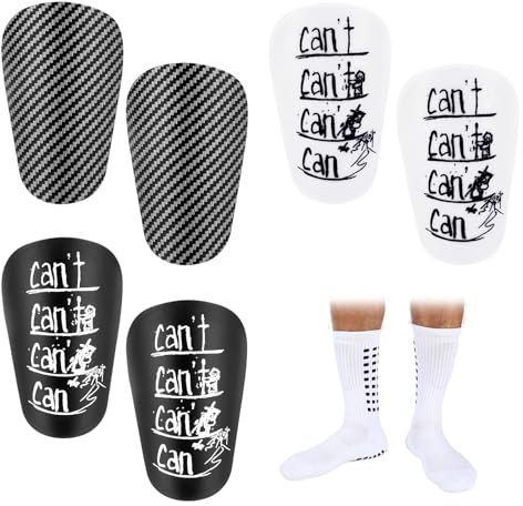 6 Stück Fußball Schienbeinschoner, 9.6 x 5.8 cm Mini Schienbeinschoner, Mini Beinschutz für Jugendliche, Kleine Schienbeinschoner für Herren Damen, Sports/Football Shin Pads