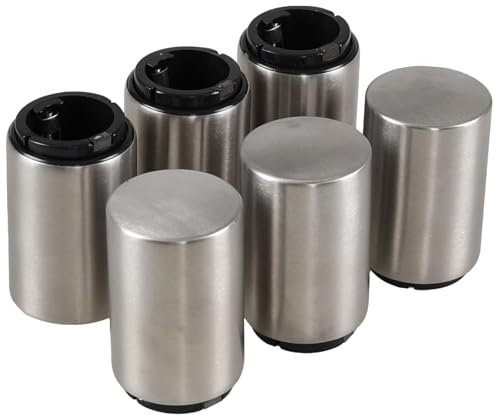 Esdiplot Stainless Steel Push Down Bottle Opener, 6-Pack Silver Beer Bottle Opener