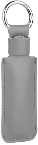 CASZLUTION Microfiber Leather USB Drive Case - Anti-Lost Holder with Keychain, Portable Storage Carrying Case (1PC, Gray)