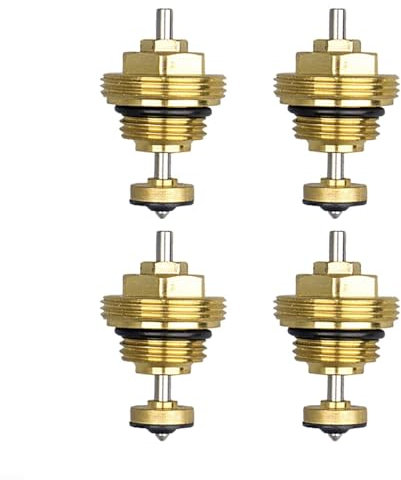Daaxing Fußbodenheizungskrümmer, Rücklaufbolzen, Ventilkern M30 x 1,5, Messing-Rücklaufbolzen-Ventilkern, Rücklaufstift-Ventilkern M30 x 1,5 für UFH-Stellantrieb, Fußbodenheizungskrümmer (4 Stück)
