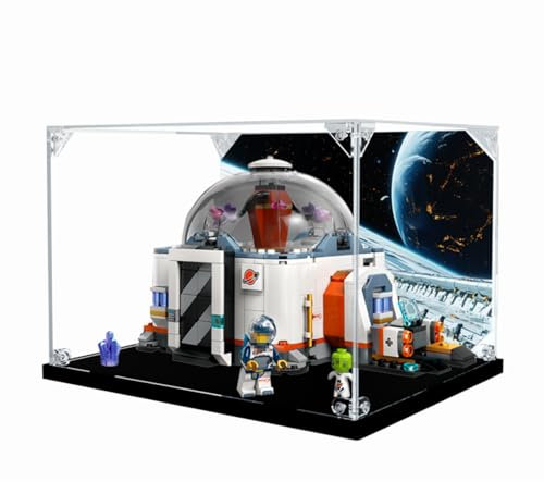 Boîte de présentation pour figurines LE-GO pour 60439 City Spa-ce Sciencce Lab Acrylique anti-poussière Transparent personnalisé (sans modèle)