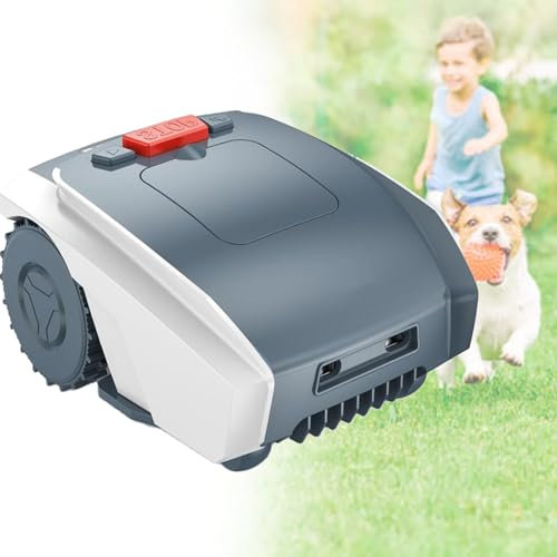 VNATWGOO Robot Tagliaerba Senza Fili, Macchina Tagliaerba Automatica, Robot Tagliaerba Impermeabile Ipx5, con Navigazione Ottica, Evitamento Ostacoli