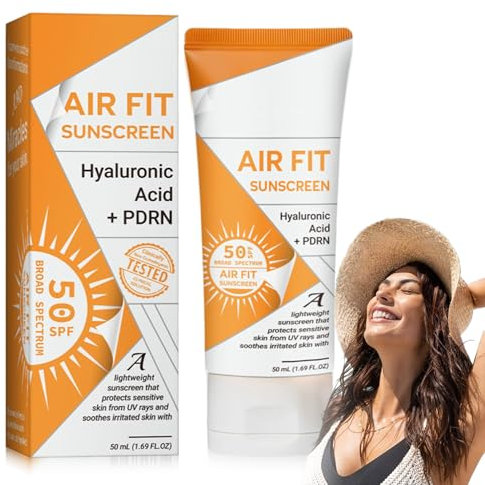LSF 50+ Sonnencreme Gesicht Mit Hyaluronsäure, 24H Feuchtigkeit & Öl-frei, Unsichtbarer Schutz Ohne Weißeln, Nicht fettende Textur
