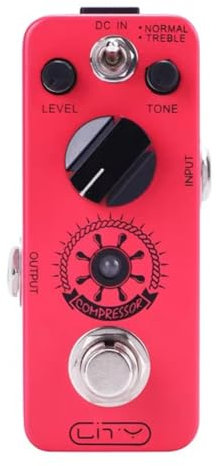Fegtrtyoa Electric Guitar Pedal Mini Compressor Effects Pedal Ultimate Comp 2 Modes Guitar Effect Pedal Pure Analog True Bypass