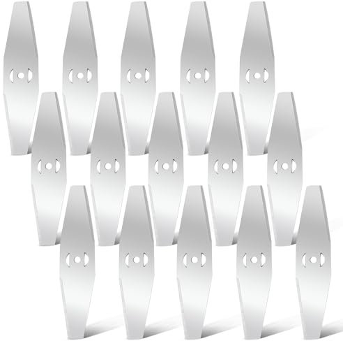 15 Pezzi Lama per decespugliatore,lama per tagliaerba,Lama Tagliaerba, Lame per Tagliaerba in Metallo,Lame di Ricambio per Tagliaerba Lama Scanalata Lame per Decespugliatore in Acciaio,sottile