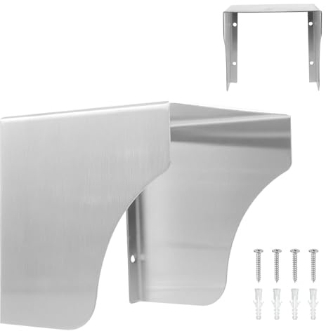 Cubierta De Lluvia De Acero Inoxidable, 12x12x12cm Protección Contra la Intemperie de Acero Inoxidable, Exterior Impermeable Tapa Enchufes, Interruptor Protector de Enchufe, para Interior