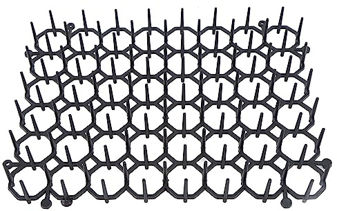 12 Piezas PP PP Mat de Disuasión, Cavar Disuasión Se Puede Cortar el Entrenamiento en el Interior de la Alfombra de Plástico para Dañar Vegetales, Plantas