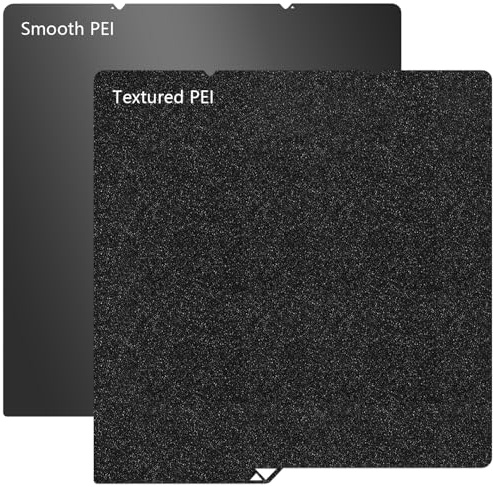 RugooSpink PEI Bauplatte für Kobra S1 264x276MM Platte Doppelseitige Texturiert + Glatte PEI Platte Abnehmbares Beheiztes Bett Frühling Stahlblech Flexible Plattform für Anycubic 3D-Drucker Zubehör