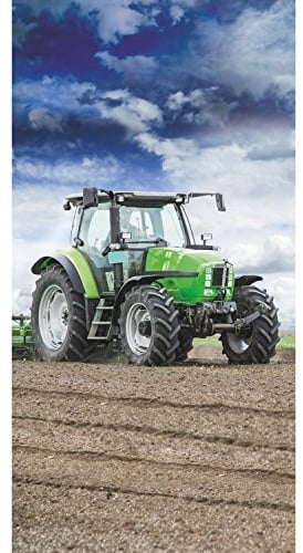 Muller Good Morning 2050 Strong Strandtuch Traktor grün 75 x 150 cm