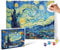 Schipper 609130816 Malen nach Zahlen - Sternennacht nach Vincent Van Gogh - Bilder malen für Erwachsene, inklusive Pinsel und Acrylfarben, 40 x 50 cm