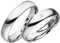 JC Trauringe aus 585er Gold | Paar-Preis Ehe-Ringe mit kostenfreier Gravur I Partnerringe Hochzeitsringe in Weißgold 4,5 mm breit inkl. Etui-Box | Herren-Ring ohne & Damen-Ring mit Zirkonia-Stein C069