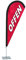 Beachflag - Offen versch. Farben ✓ versch. Halterungen ✓ Tropfenform ✓ Höhe 2,04 m ✓ Indoor & Outdoor (mit Bodenplatte, Rot-Weiß)