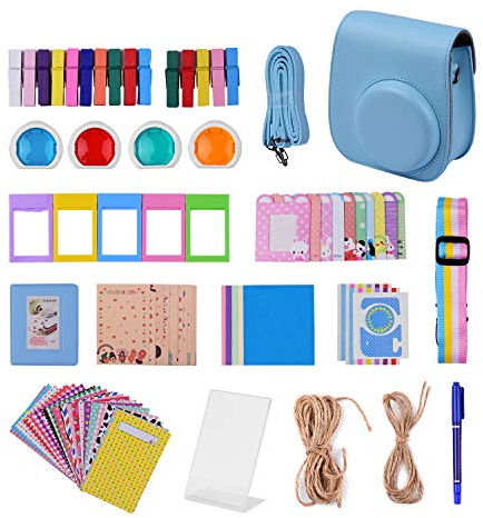 Andoer 12-in-1 Camera Accessories Bundle compatible with Fujifilm Instax Mini 11, Including Camera Bag, Photo Album, Photo Frame, Stickers, Pen, Lens Filter