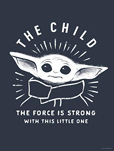 Komar Star Wars Wandbild | Mandalorian The Child Iconic | Dekoration, Poster, Kunstdruck | Größe 30 x 40 cm | WB-SW-008-30x40, blau, weiß
