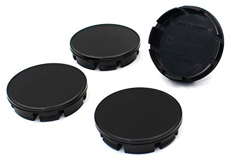 4X Nabendeckel Set ABS Kunststoff Aluminium Nabenkappen für Felgen Radnaben Felgendeckel Felgenkappen Universal Auto Zubehör (Schwarz, 60mm Ø)