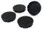 4 x Tapas del buje para llanta diámetro de 60 mm Universal tapacubo Aluminio para Centro de Rueda Accesorios para Coche (Negro, 60mm Ø)