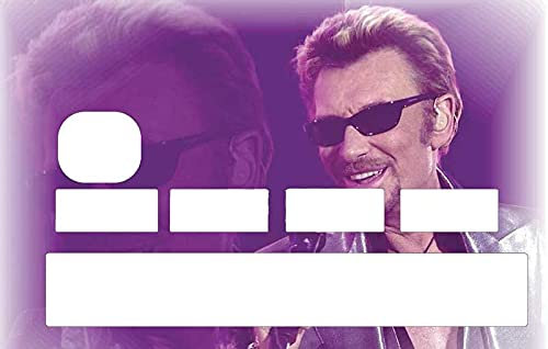 Sticker CB Johnny Hallyday zum Personalisieren Ihrer blauen Karte nach Lust des Moments.