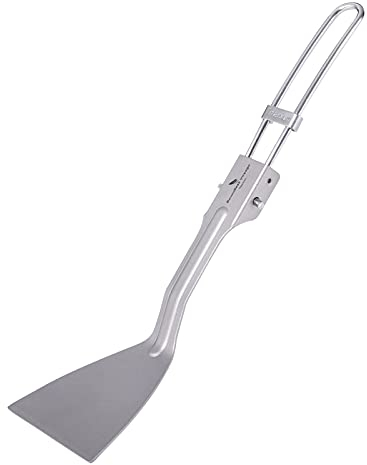 Boundless Voyage Food Spatulas Titanium Spatulas Kitchen Spatula for Nonstick Cookware Utensil for Camping Outdoor Cooking Ti1076T