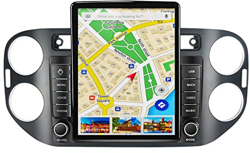 ERPENG Android Doppel Din GPS Navi Navigationsgerät 9.5 Zoll Für Volkswagen Tiguan 1 NF 2006 2008 2010 2012-2016 GPS Radio Navigator Satellite Navigator Unterstützt TPMS Lenkradsteuerung